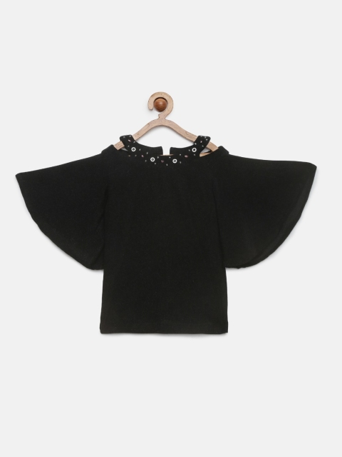 

Tiny Girl Black Solid Top