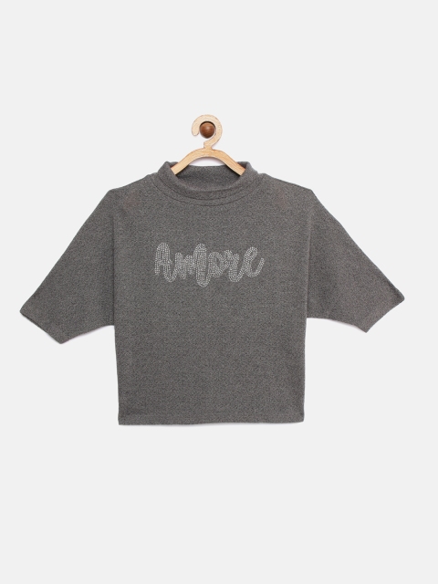 

Tiny Girl Grey Embellished Top
