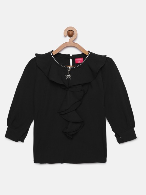 

Tiny Girl Black Solid Top