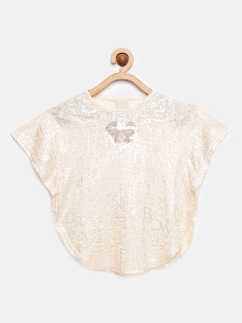 

Tiny Girl Beige Printed Top