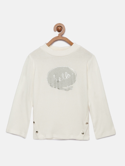 

Tiny Girl White Printed Top