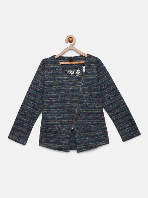 

Tiny Girl Blue Self Design Top