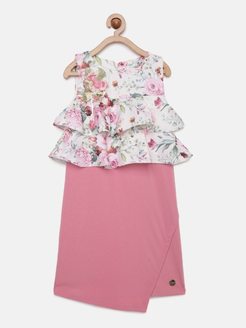 

Tiny Girl Pink Printed Sheath Dress