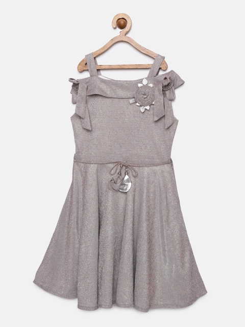 

Tiny Girl Gold-Toned Embellished Fit and Flare Dress