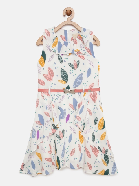 

Tiny Girl Multicoloured Printed A-Line Dress, Multi