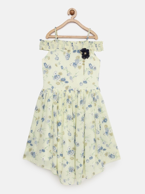 

Tiny Girl Yellow Printed Fit and Flare Dress