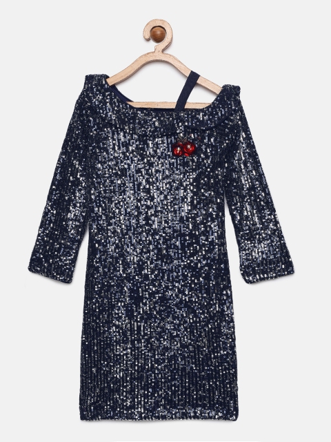 

Tiny Girl Navy Blue Embellished Sheath Dress