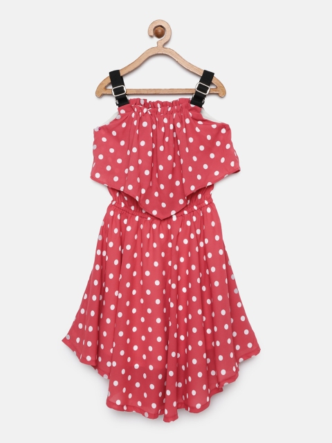 

Tiny Girl Girls Rust Printed A-Line Dress