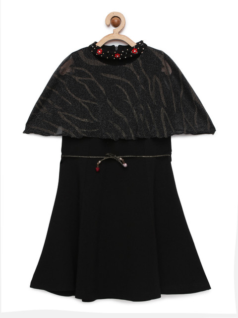 

Tiny Girl Black Solid A-Line Dress