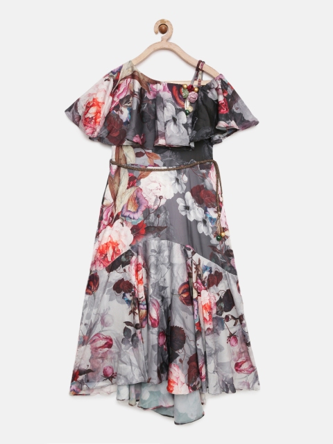 

Tiny Girl Multicoloured Floral Print Fit and Flare Dress, Multi