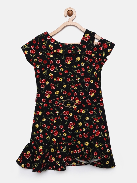 

Tiny Girl Black & Red Printed Sheath Dress