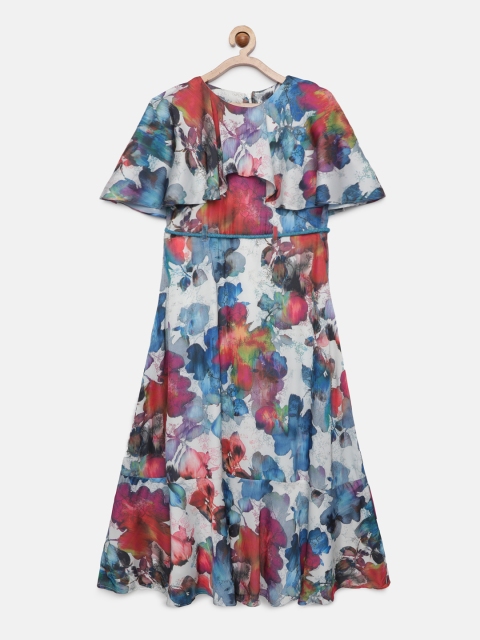 

Tiny Girl Multicoloured Printed A-Line Dress, Multi
