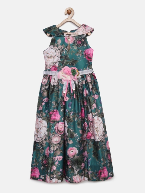 

Tiny Girl Multicoloured Printed Fit and Flare Dress, Multi