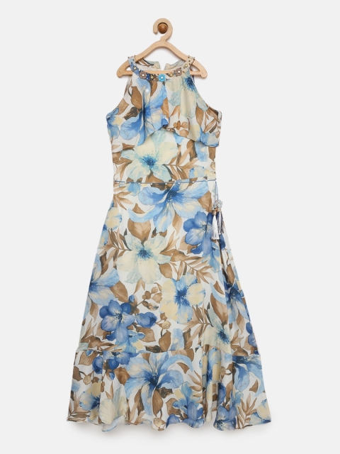 

Tiny Girl Multicoloured Floral Print A-Line Dress, Multi