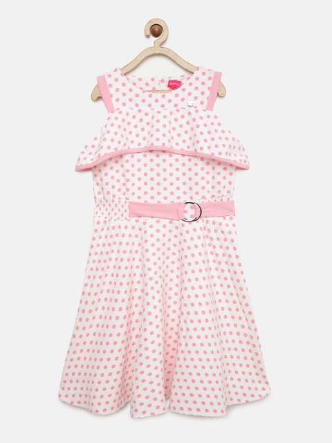 

Tiny Girl Pink Printed Fit and Flare Dress