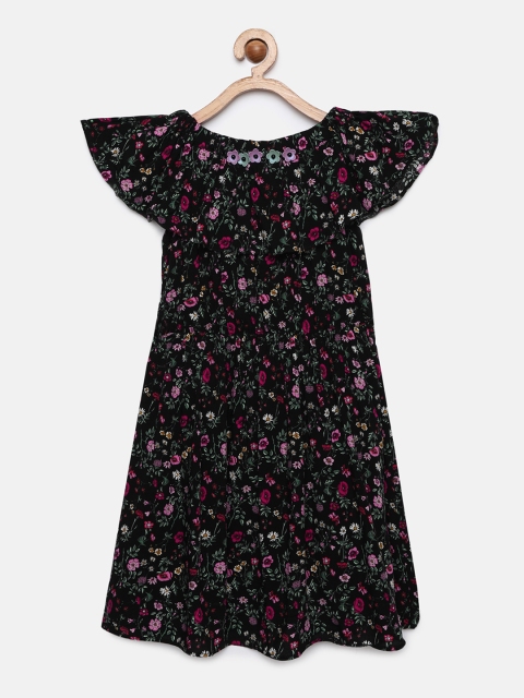 

Tiny Girl Black Printed A-Line Dress