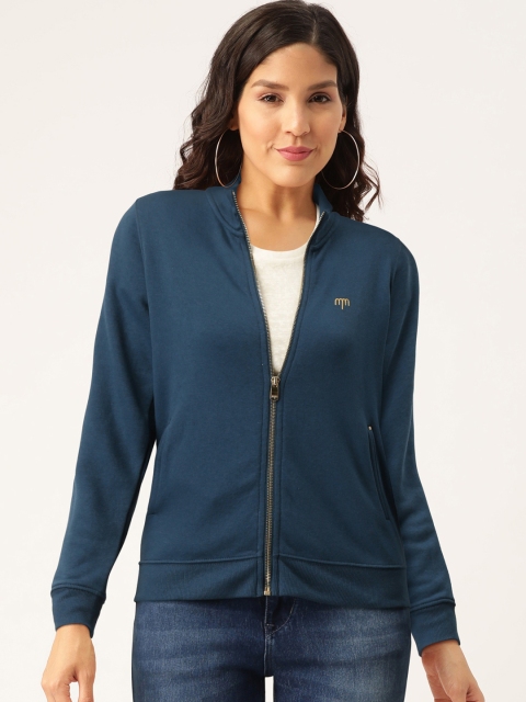 

Madame Women Navy Blue Solid Sweatshirt