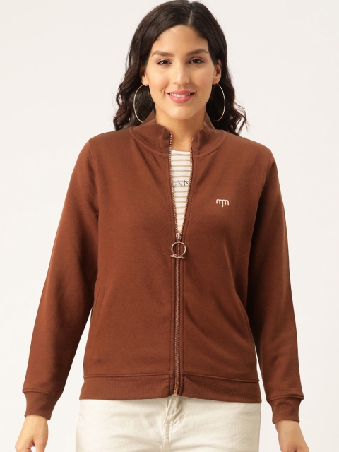 

Madame Women Brown Solid Sweatshirt