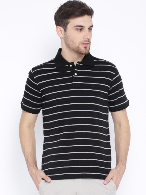 

Allen Solly Black Striped Polo T-shirt