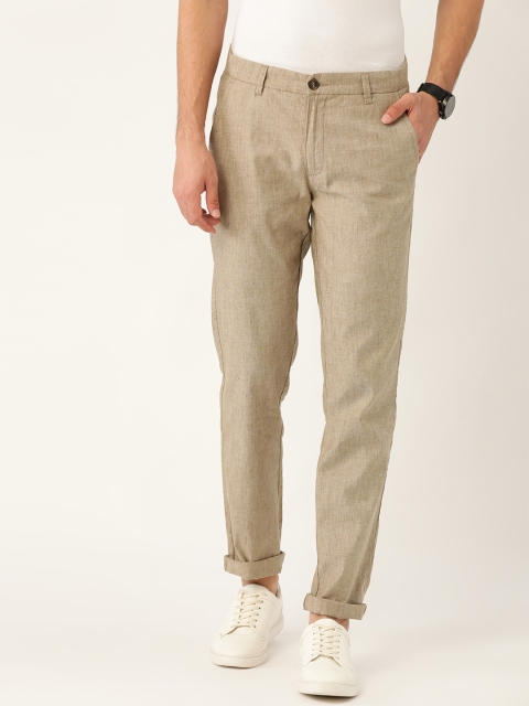 

United Colors of Benetton Men Beige Tapered Fit Solid Chinos