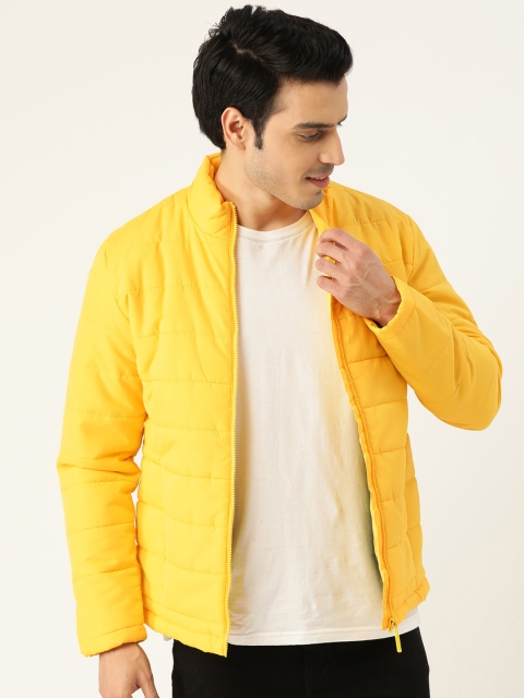

United Colors of Benetton Men Yellow Solid Padded Jacket