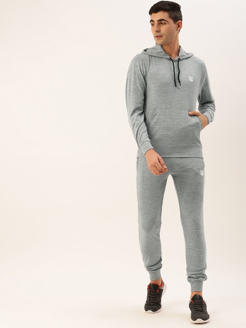 

Sports52 Wear Men Grey Melange Solid Track Suit
