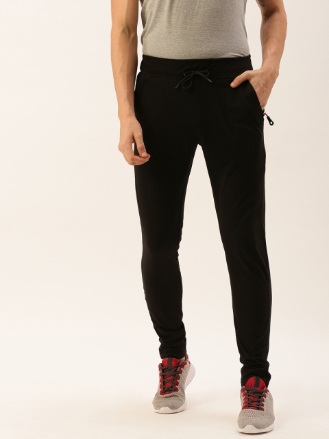 

Sports52 wear Men Black Solid Slim Fit Training & Gym Track Pants