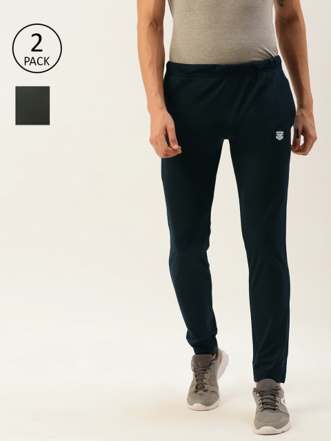 

Sports52 wear Men Pack Of 2 Solid Slim Fit Track Pants, Navy blue
