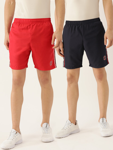 

Sports52 wear Men Pack of 2 Solid Regular Fit Sports Shorts, Navy blue