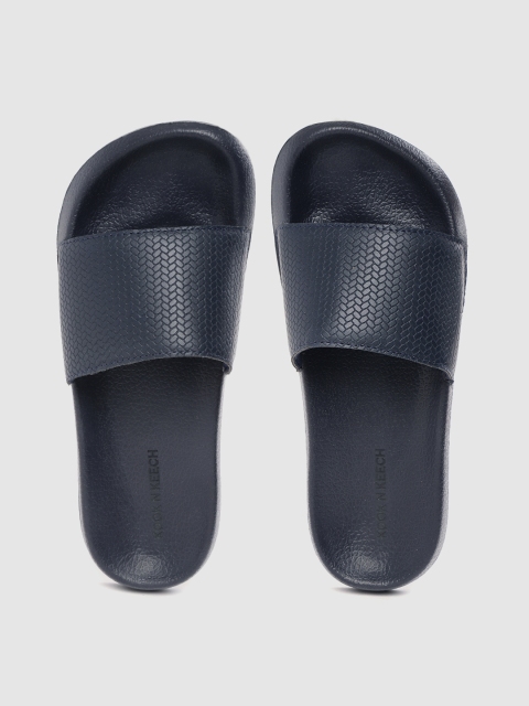

Kook N Keech Men Navy Blue Solid Sliders