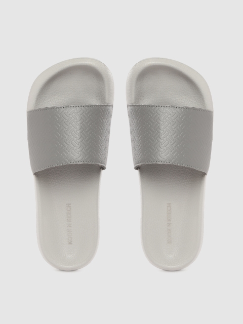 

Kook N Keech Men Grey Self-Design Sliders