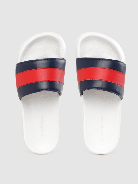 

Kook N Keech Men Navy Blue & Red Striped Sliders