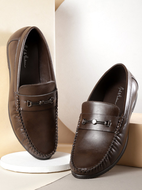 

Mast & Harbour Men Brown Horsebit Loafers, Coffee brown