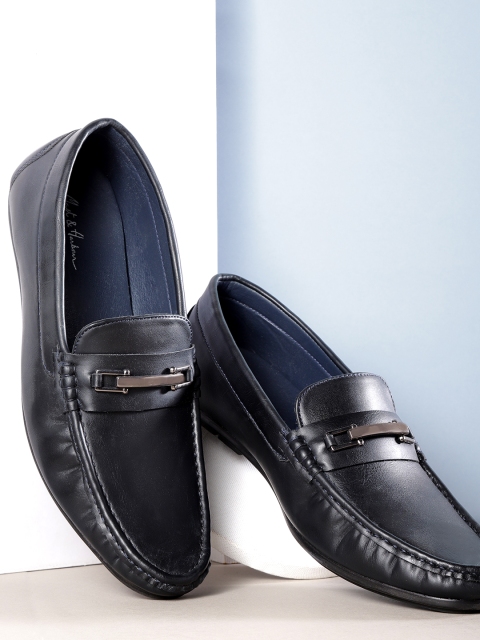 

Mast & Harbour Men Navy Blue Horsebit Loafers