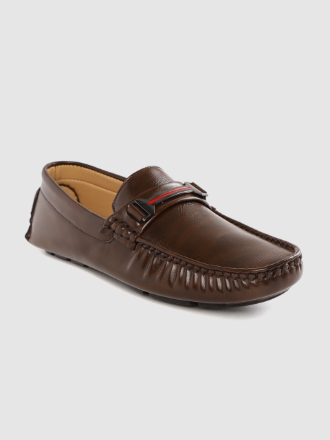 

Mast & Harbour Men Coffee Brown Solid Driving Shoes