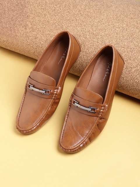 

Mast & Harbour Men Tan Brown Horsebit Loafers
