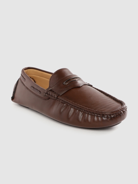 

Mast & Harbour Men Coffee Brown Solid Driving Shoes