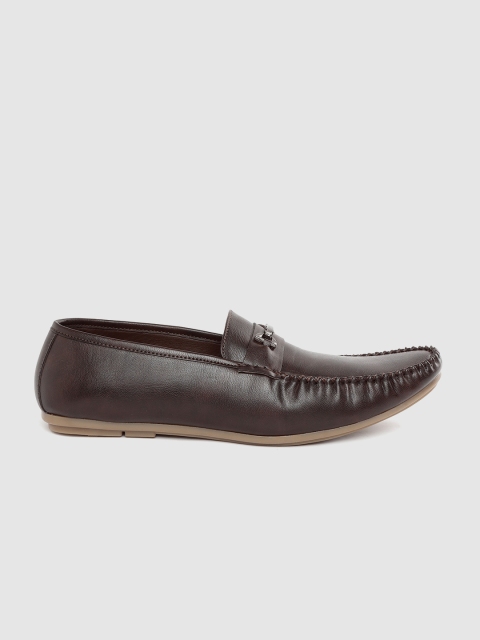 

Mast & Harbour Men Coffee Brown Solid Horsebit Loafers
