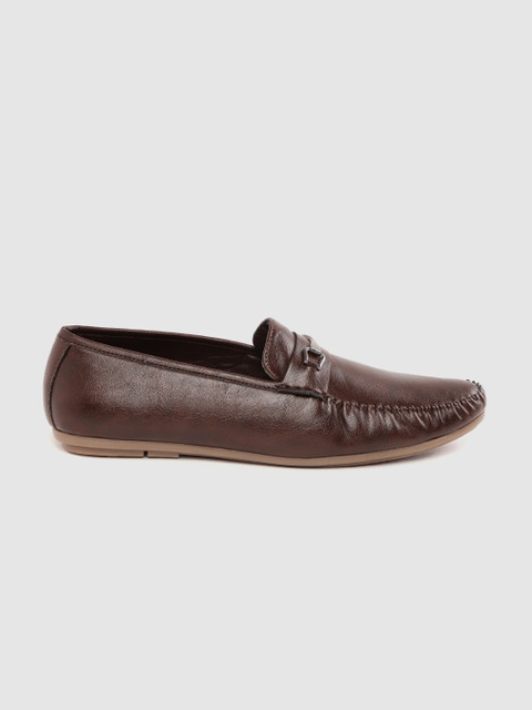 

Mast & Harbour Men Coffee Brown Solid Horsebit Loafers