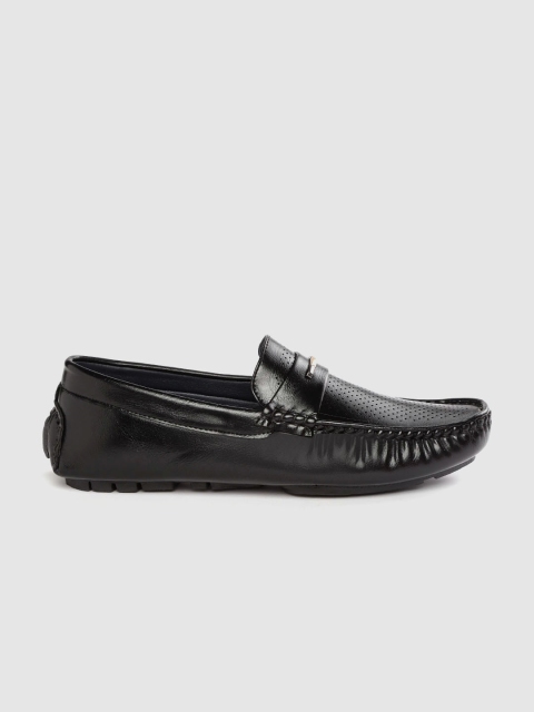 

Mast & Harbour Men Black Perforated Driving Shoes