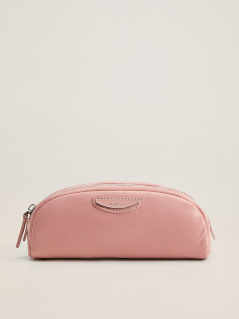 

MANGO Women Pink Solid Cosmetic Pouch