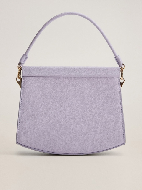 

MANGO Lavender Solid Handheld Bag