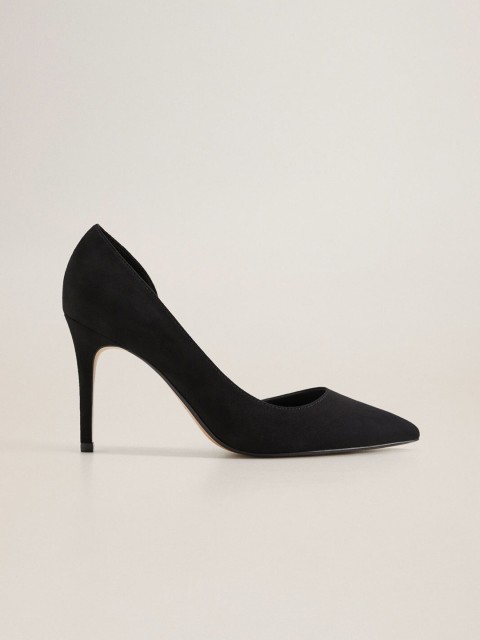 

MANGO Women Black Solid Formal Pumps