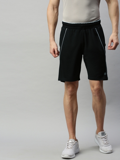 

WROGN ACTIVE Men Navy Black Solid Regular Fit Regular Shorts