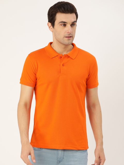 

PORTBLAIR Men Orange Solid Polo Collar T-shirt