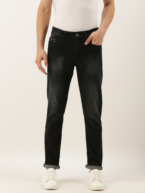 

The Indian Garage Co Men Black Slim Fit Mid-Rise Clean Look Jeans