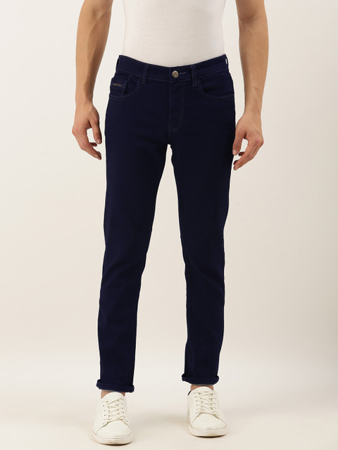 

The Indian Garage Co Men Blue Slim Fit Mid-Rise Clean Look Stretchable Jeans