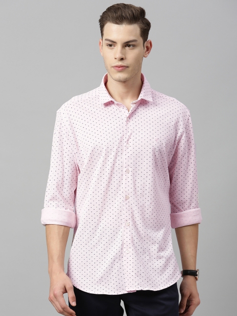 

Van Heusen Sport Men Pink & Blue Slim Fit Printed Casual Shirt