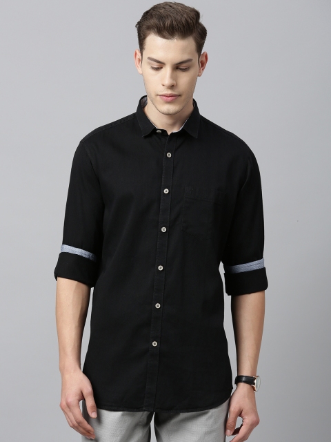 

Van Heusen Sport Men Black Slim Fit Solid Casual Shirt