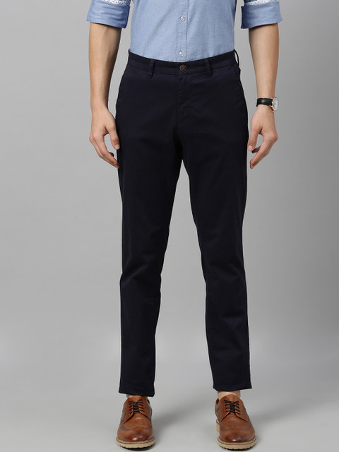 

Van Heusen Sport Men Blue Tapered Fit Solid Regular Trousers